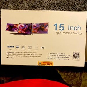 15 inch triple portable monitor